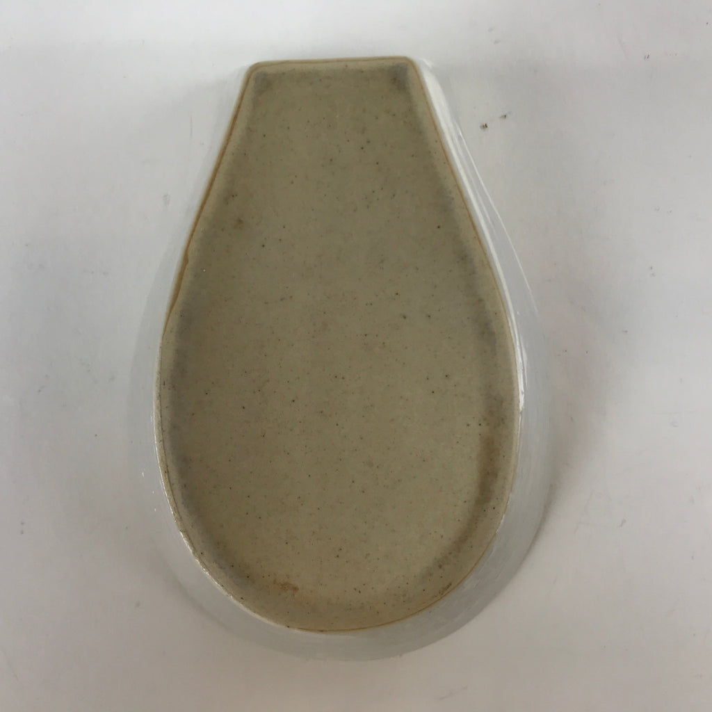 Japanese Ceramic Large Spoon W/ Stand Vtg Nabe Ramen Noodle Soup Gray PY875