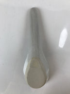 Japanese Ceramic Large Spoon W/ Stand Vtg Nabe Ramen Noodle Soup Gray PY876