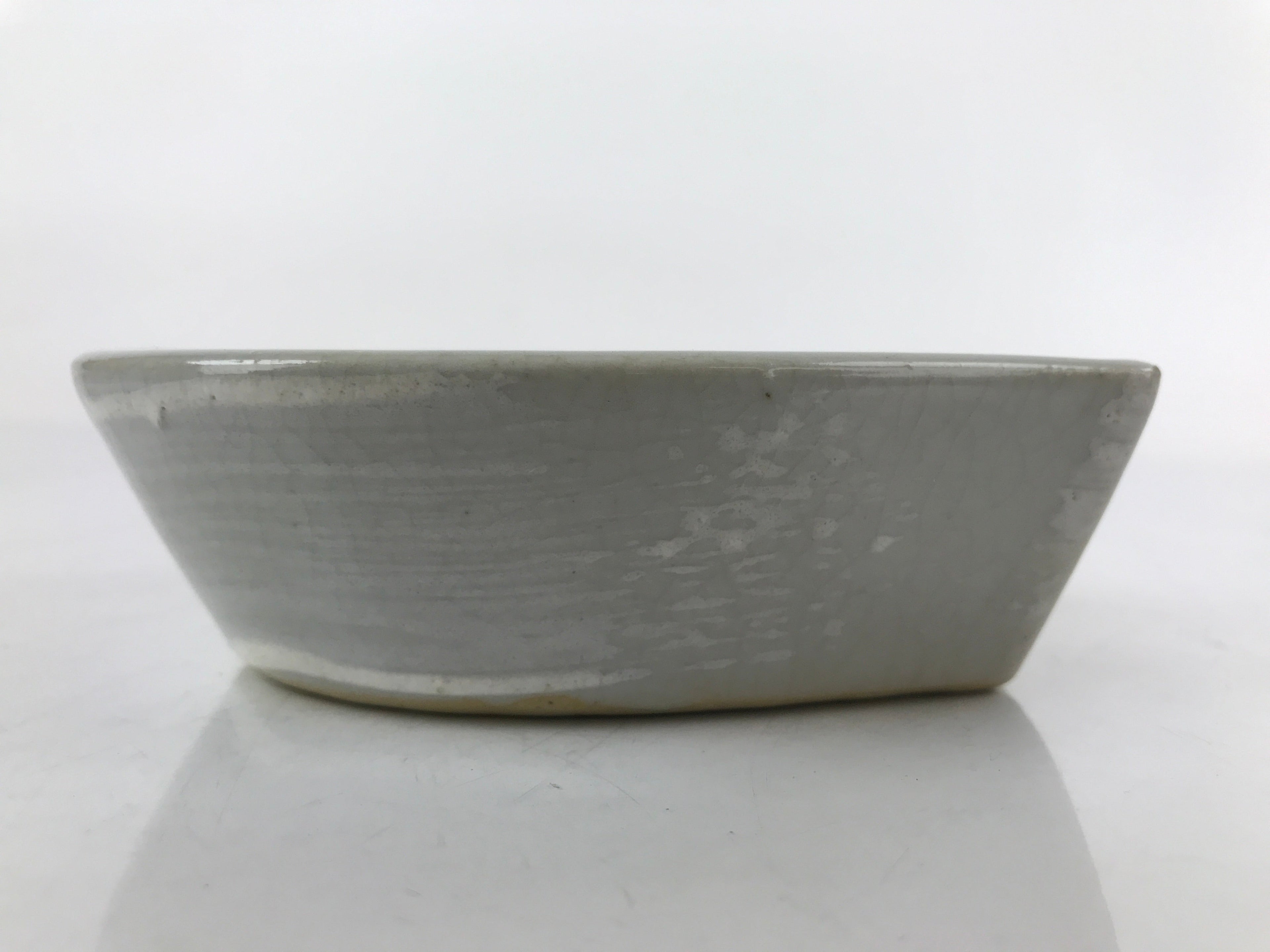 Japanese Ceramic Large Spoon W/ Stand Vtg Nabe Ramen Noodle Soup Gray PY876