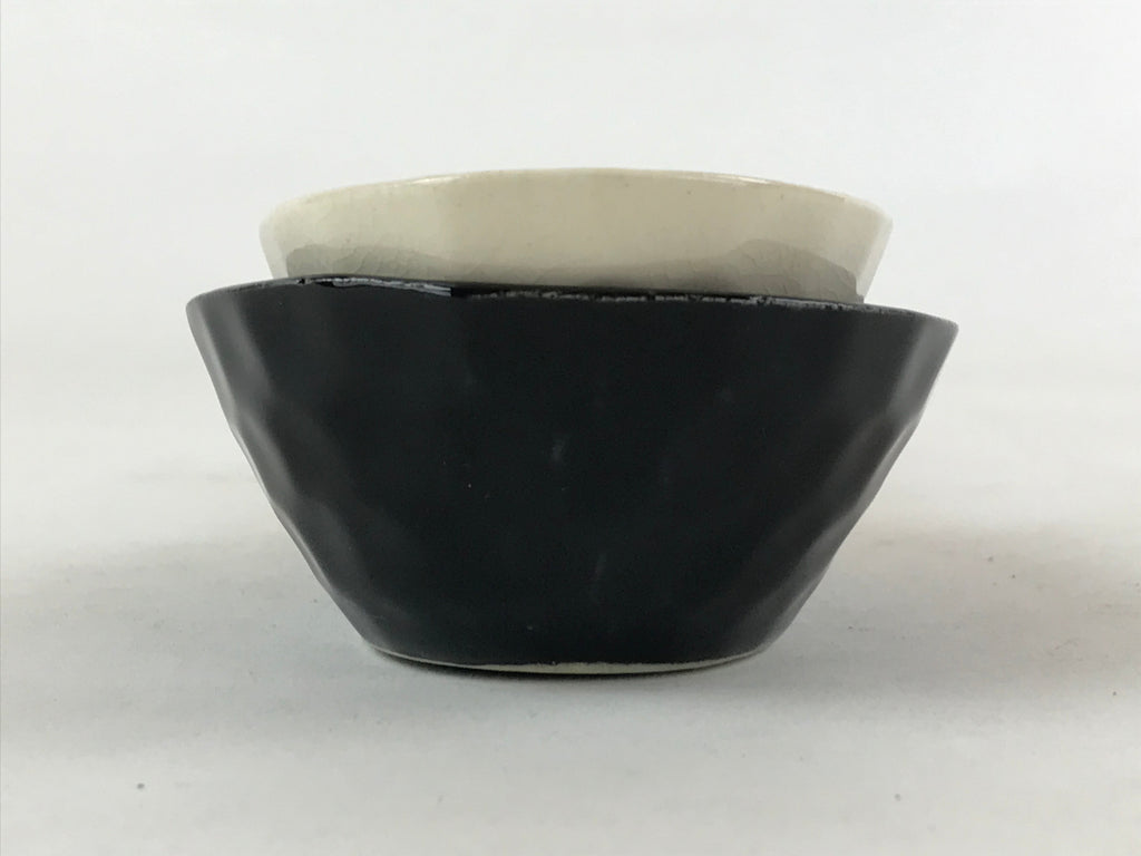 Japanese Ceramic Large Spoon W/ Stand Vtg Ramen Noodle Soup White Black PY558