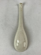 Japanese Ceramic Large Spoon W/ Stand Vtg Ramen Noodle Soup White Black PY558