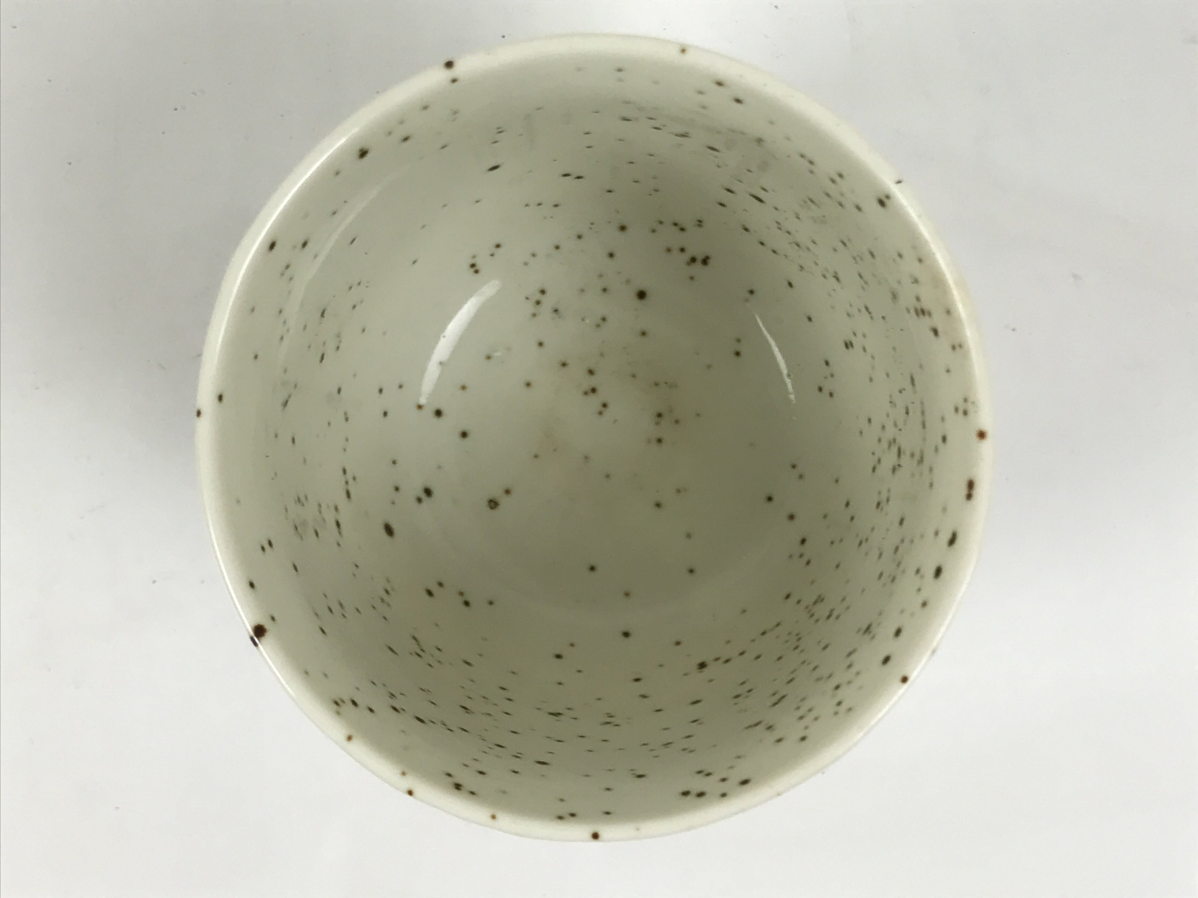 Japanese Ceramic Lidded Bowl Mushiwan Cup Pottery White Blue Bamboo Leaves Y546