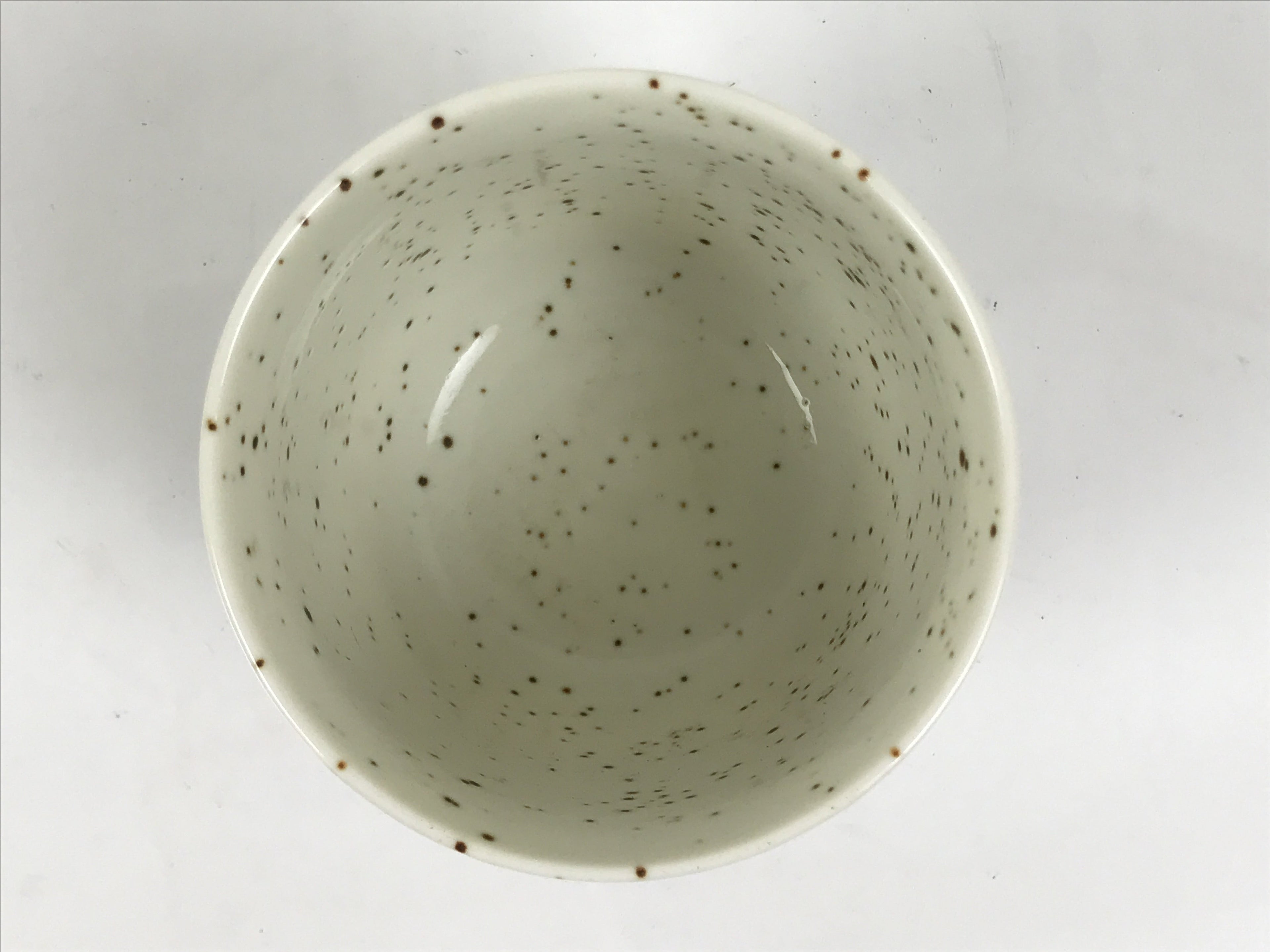 Japanese Ceramic Lidded Bowl Mushiwan Cup Pottery White Blue Bamboo Leaves Y547