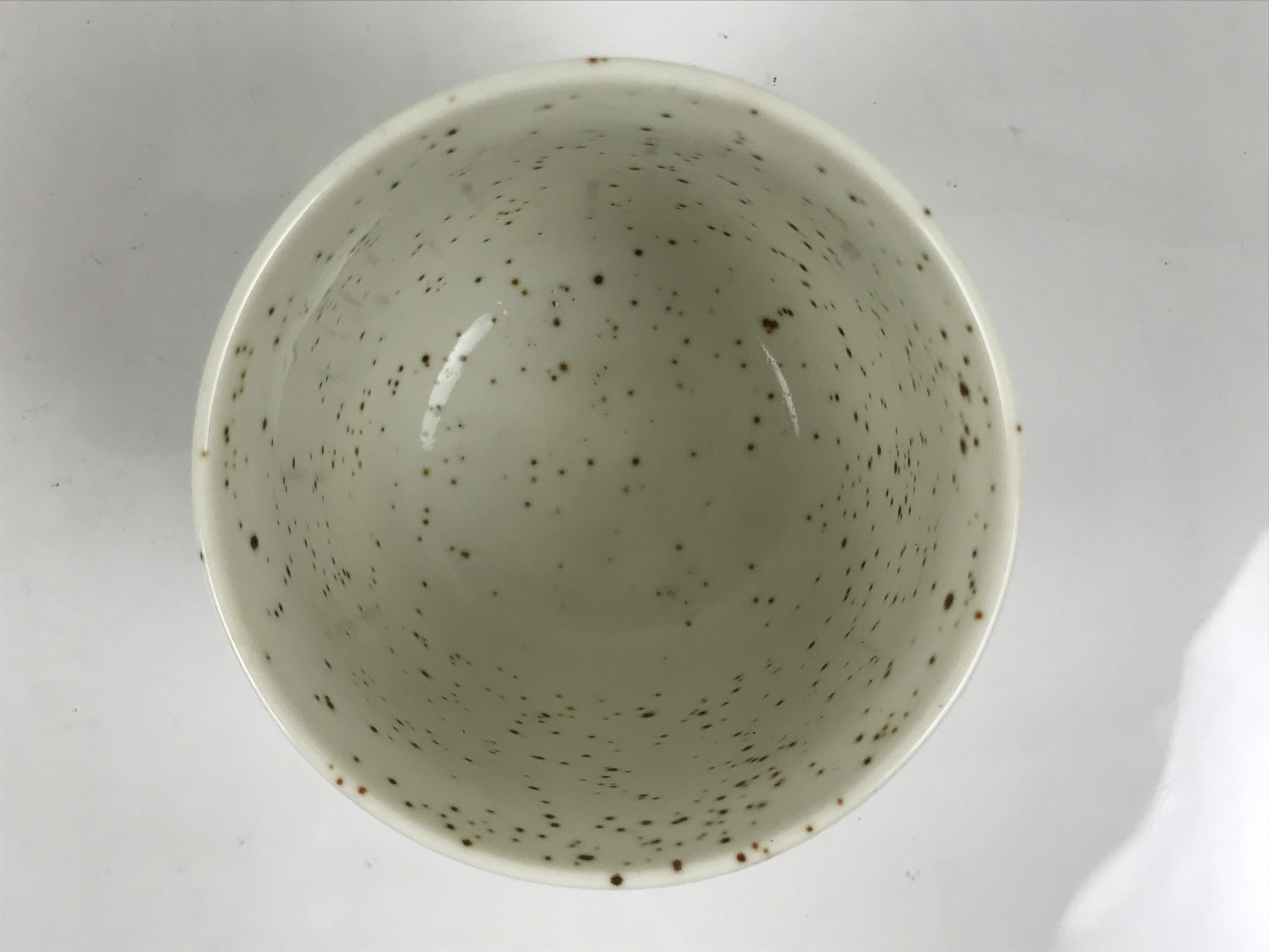 Japanese Ceramic Lidded Bowl Mushiwan Cup Pottery White Blue Bamboo Leaves Y548