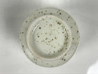 Japanese Ceramic Lidded Bowl Mushiwan Cup Pottery White Blue Bamboo Leaves Y549