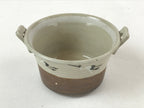 Japanese Ceramic Lidded Bowl Vtg Small Chawanmushi Cup Tsuru Crane Brown PY503