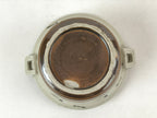 Japanese Ceramic Lidded Bowl Vtg Small Chawanmushi Cup Tsuru Crane Brown PY503