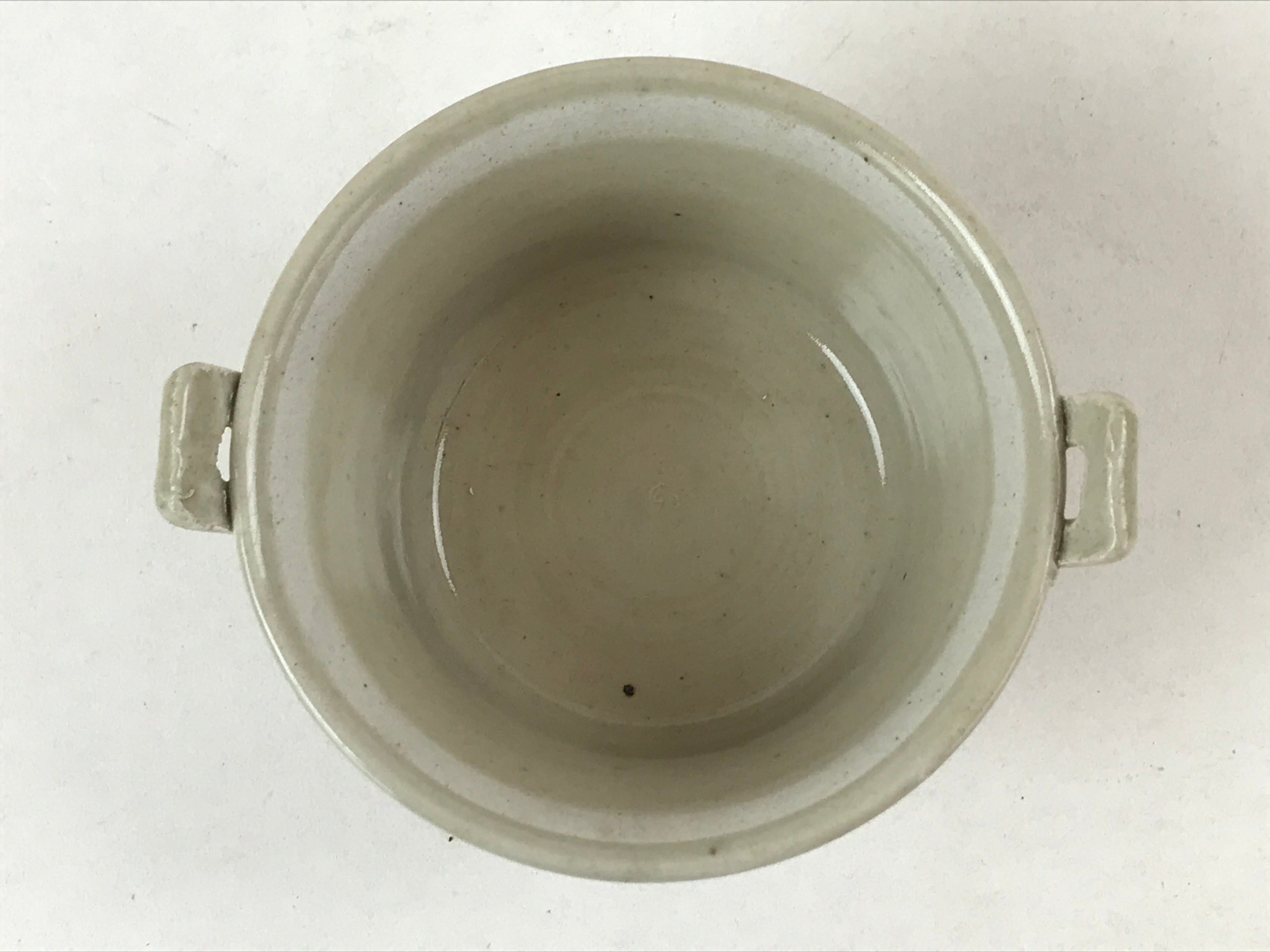 Japanese Ceramic Lidded Bowl Vtg Small Chawanmushi Cup Tsuru Crane Brown PY503