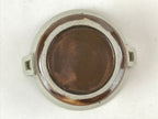 Japanese Ceramic Lidded Bowl Vtg Small Chawanmushi Cup Tsuru Crane Brown PY509