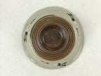 Japanese Ceramic Lidded Bowl Vtg Small Chawanmushi Cup Tsuru Crane Brown PY509