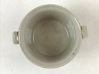 Japanese Ceramic Lidded Bowl Vtg Small Chawanmushi Cup Tsuru Crane Brown PY509