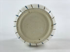Japanese Ceramic Lidded Jar Handle Tsubo Iremono Vtg Pottery White PY451