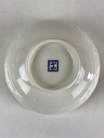 Japanese Ceramic Lidded Rice Bowl White Chawan Vtg Pottery Handmade Flower PY279