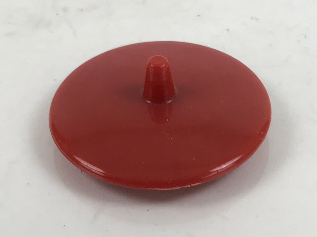 Japanese Ceramic Lidded Teacup Vtg Fukui Tojinbo Souvenir Fufu Yunomi Red Y229