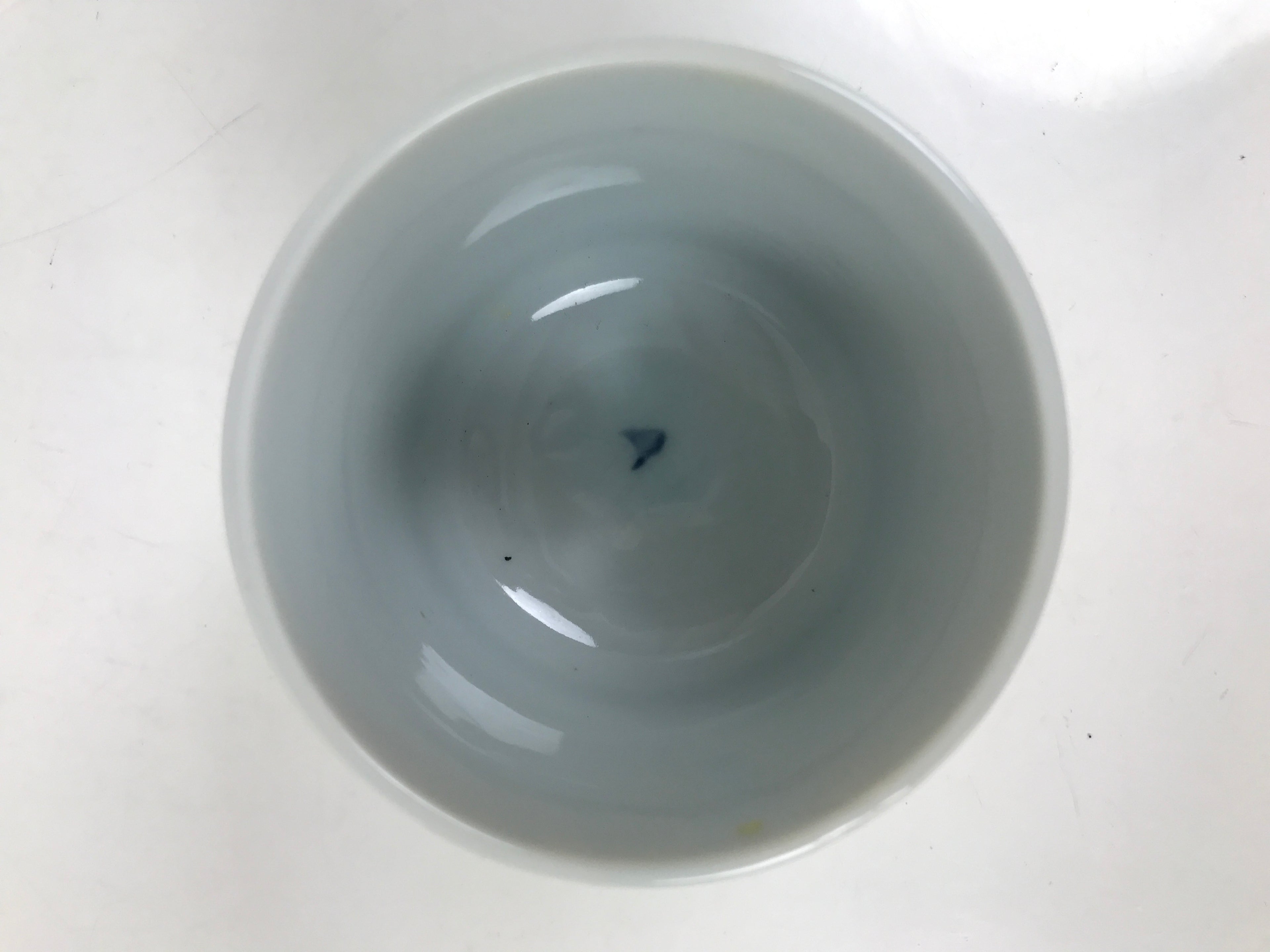 Japanese Ceramic Lidded Teacup Vtg Sometsuke Autumn Flowers Blue White TC567