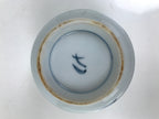 Japanese Ceramic Lidded Teacup Vtg Sometsuke Autumn Flowers Blue White TC568