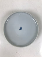 Japanese Ceramic Lidded Teacup Vtg Sometsuke Autumn Flowers Blue White TC570