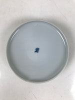 Japanese Ceramic Lidded Teacup Vtg Sometsuke Autumn Flowers Blue White TC570