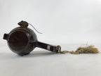Japanese Ceramic Lucky Hammer Zodiac Still Bank Vtg Mouse Wood Brown JK658