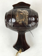 Japanese Ceramic Lucky Hammer Zodiac Still Bank Vtg Mouse Wood Brown JK658