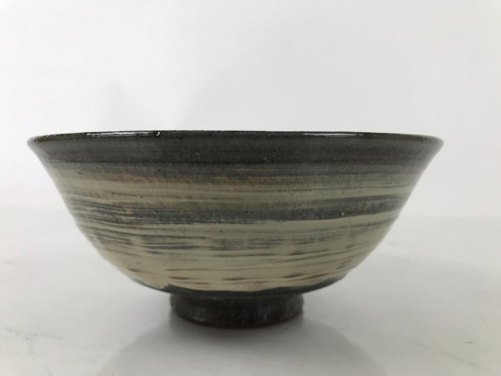 Japanese Ceramic Matcha Tea Ceremony Chawan Gray Summer Bowl Pottery Box PX767