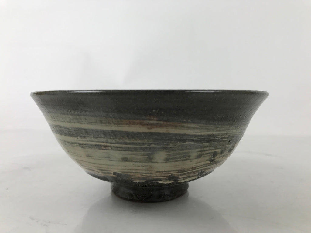 Japanese Ceramic Matcha Tea Ceremony Chawan Gray Summer Bowl Pottery Box PX767