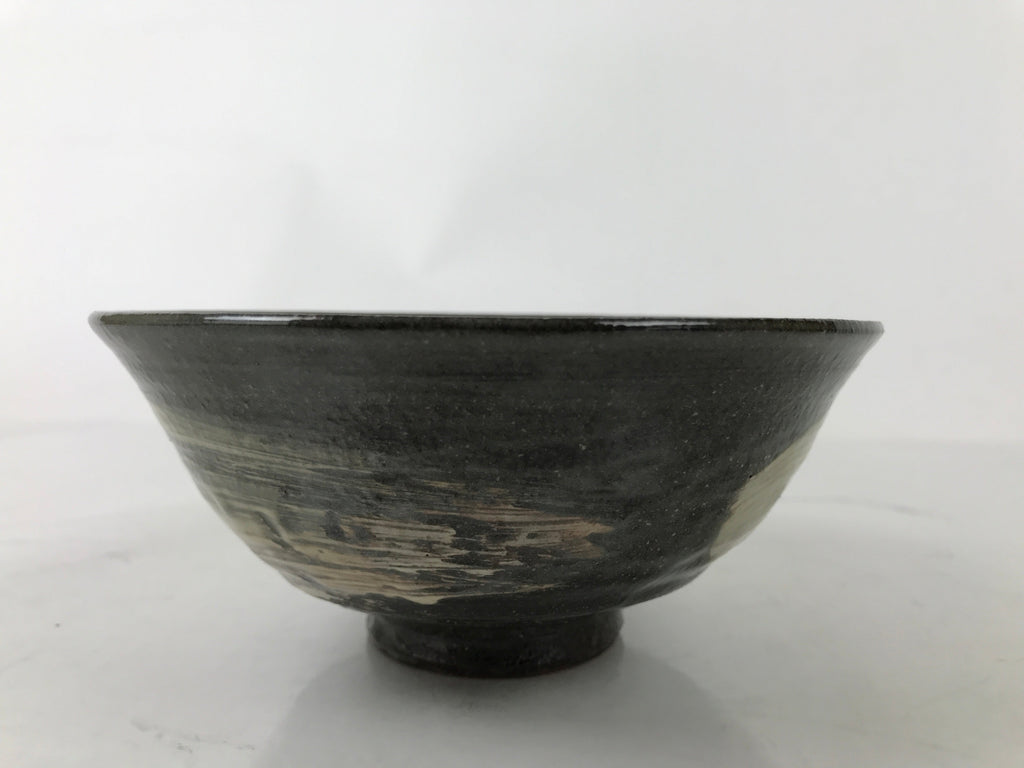 Japanese Ceramic Matcha Tea Ceremony Chawan Gray Summer Bowl Pottery Box PX767