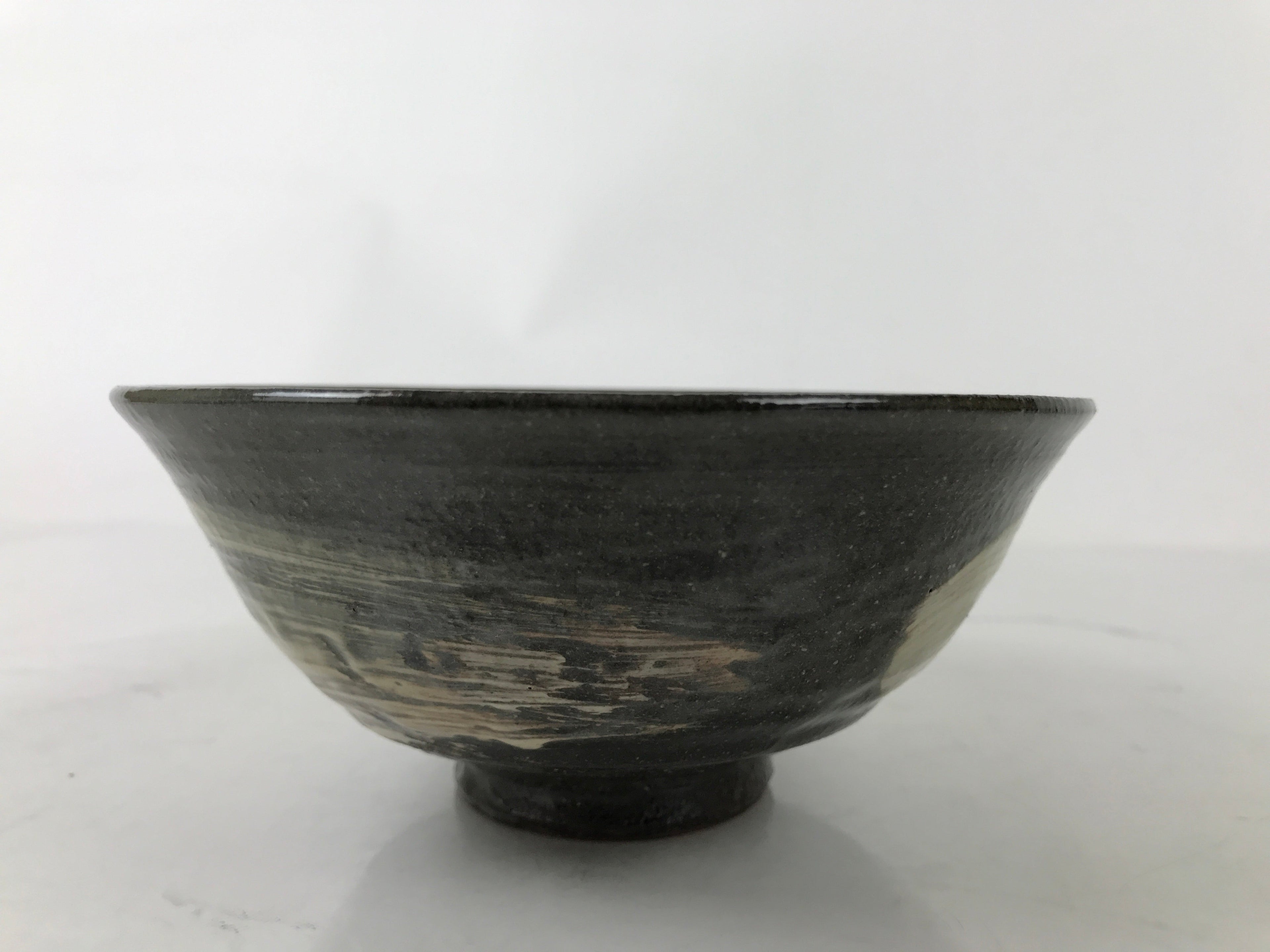 Japanese Ceramic Matcha Tea Ceremony Chawan Gray Summer Bowl Pottery Box PX767