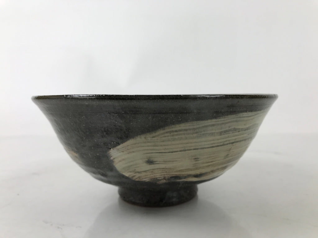 Japanese Ceramic Matcha Tea Ceremony Chawan Gray Summer Bowl Pottery Box PX767