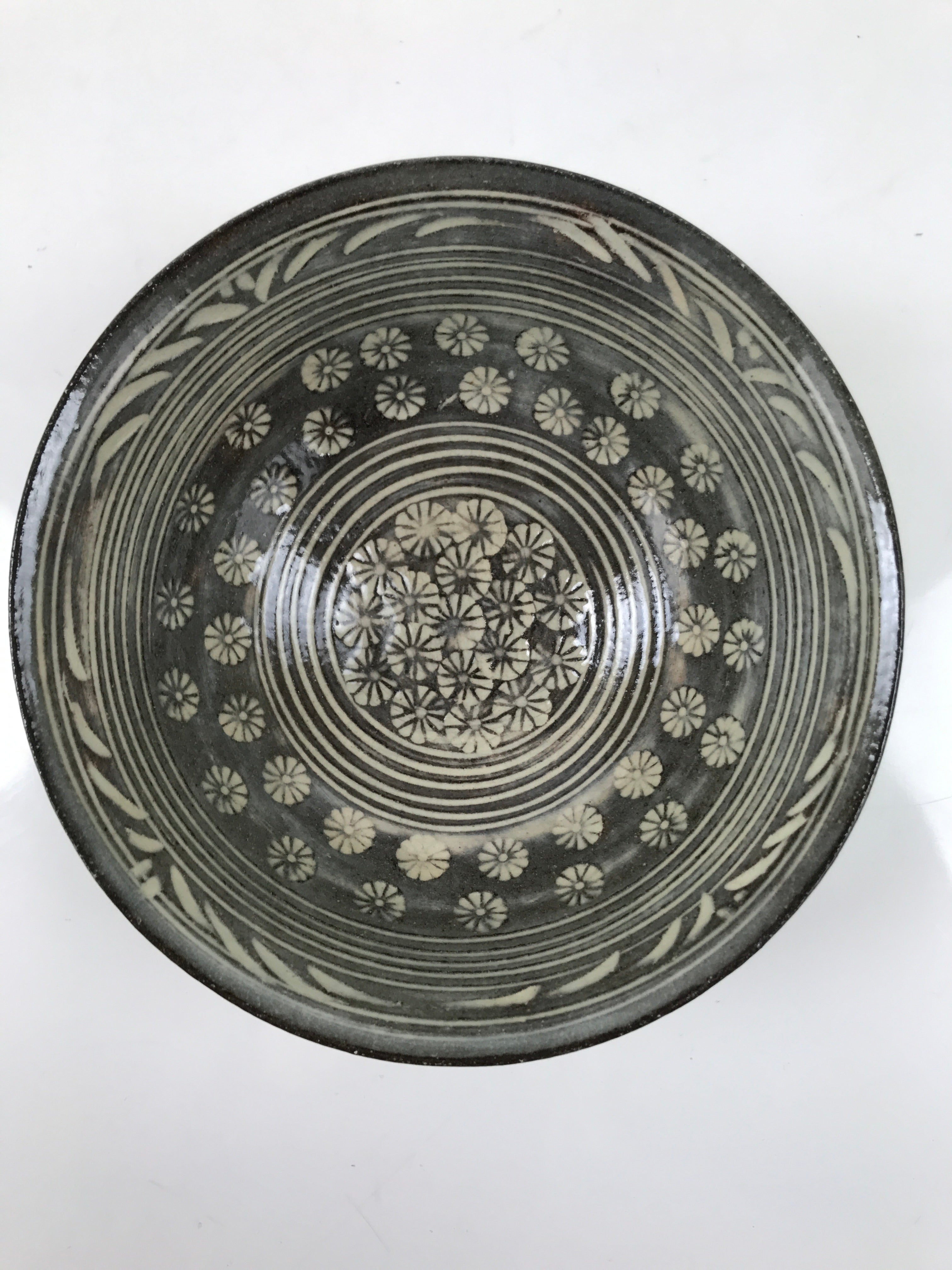 Japanese Ceramic Matcha Tea Ceremony Chawan Gray Summer Bowl Pottery Box PX767