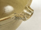 Japanese Ceramic Mixing Bowl Katakuchi Vtg Spout Yellow Glaze Ikebana PY569