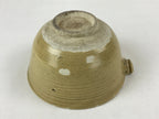 Japanese Ceramic Mixing Bowl Katakuchi Vtg Spout Yellow Glaze Ikebana PY569