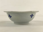 Japanese Ceramic Octagonal Side Dish Bowl Vtg White Blue Plate Yakimono PY483