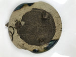 Japanese Ceramic Oribe Small Plate Kozara Vtg Side Dish Brown Green Y477