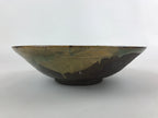 Japanese Ceramic Ozara Large Plate Vtg Serving Display Brown Green Glaze PY487