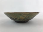 Japanese Ceramic Ozara Large Plate Vtg Serving Display Brown Green Glaze PY487