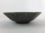 Japanese Ceramic Ozara Large Plate Vtg Serving Display Brown Green Glaze PY487