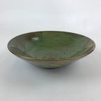 Japanese Ceramic Ozara Large Plate Vtg Serving Display Brown Green Glaze PY487