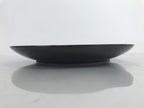 Japanese Ceramic Plate Sara Vtg Round Ripple Design Brown Yakimono Y25