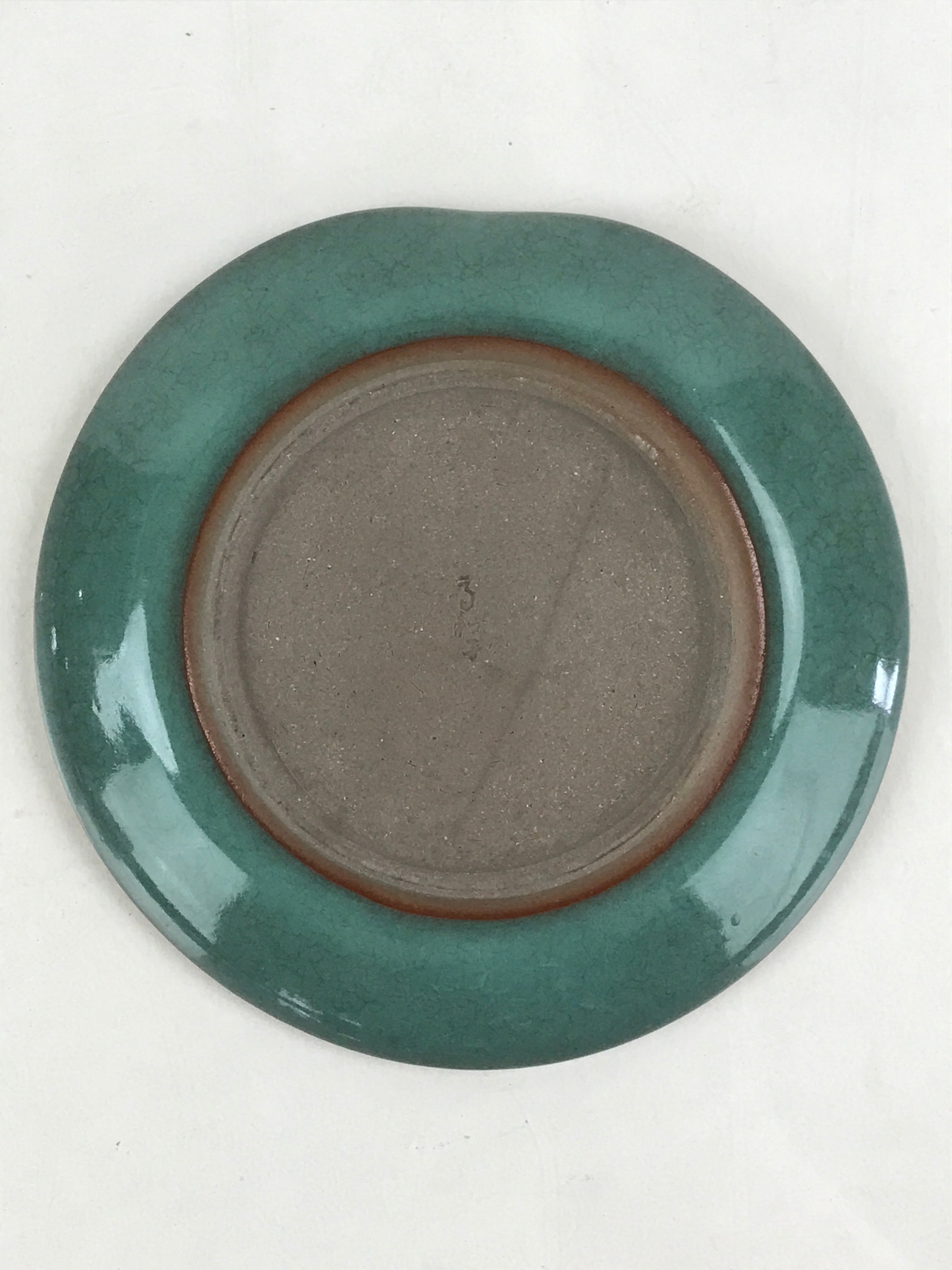 Japanese Ceramic Plate Small Plate Green Vtg Kozara Torizara Meimeizara PY415