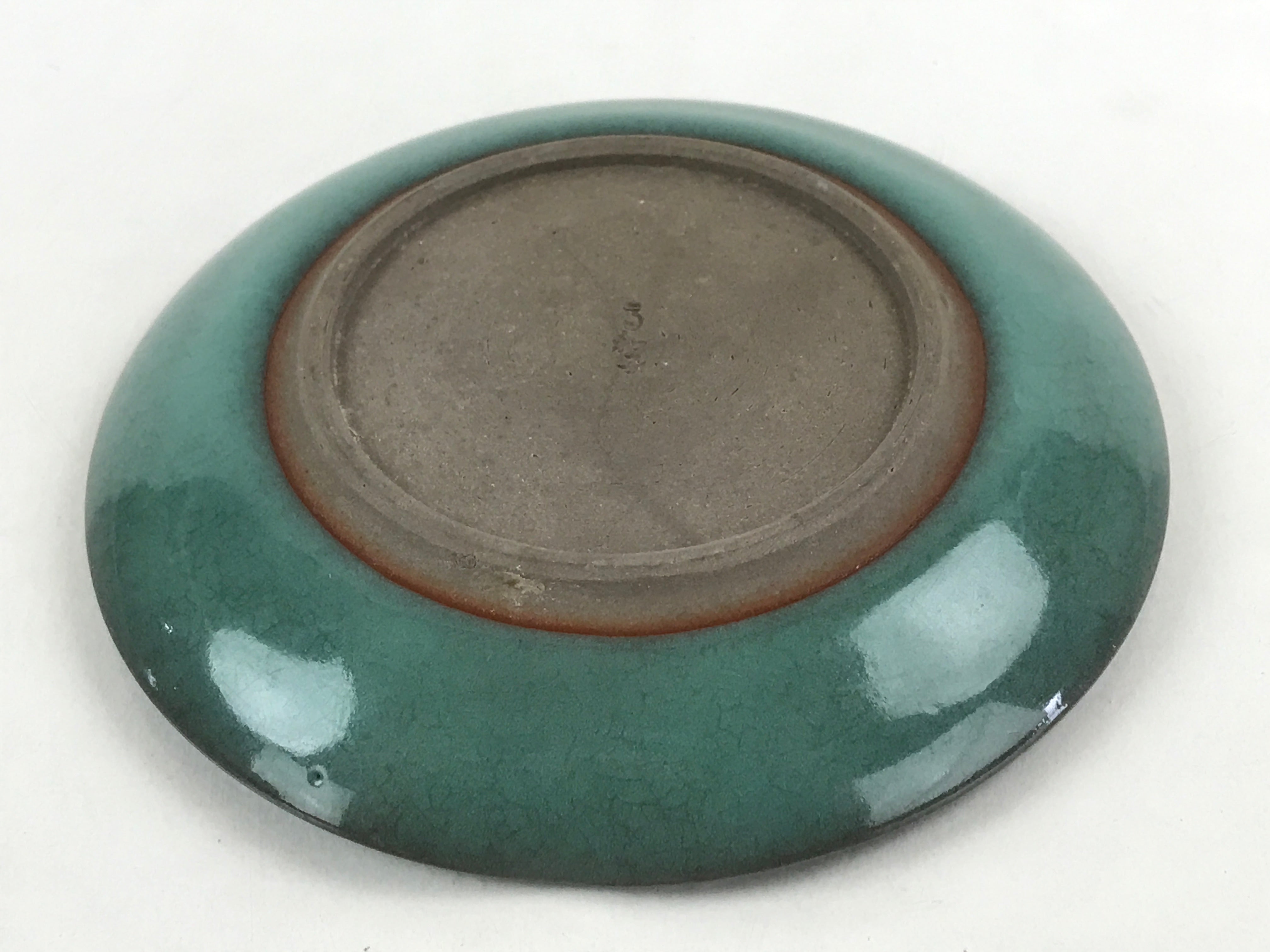 Japanese Ceramic Plate Small Plate Green Vtg Kozara Torizara Meimeizara PY416