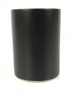 Japanese Ceramic Pottery Flower Vase Vtg Ikebana Arrangement Kabin Black FK204