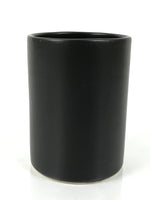 Japanese Ceramic Pottery Flower Vase Vtg Ikebana Arrangement Kabin Black FK204