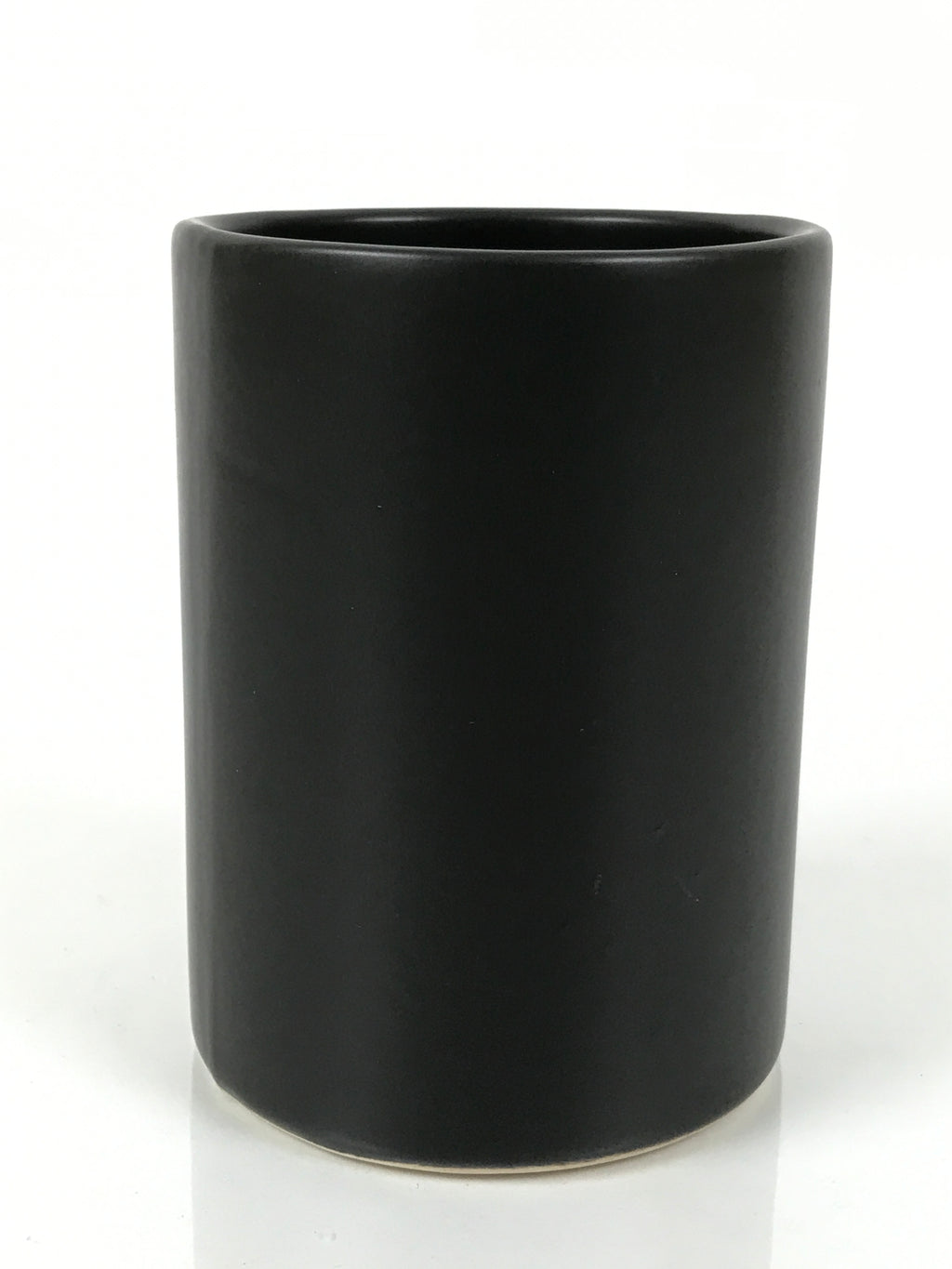 Japanese Ceramic Pottery Flower Vase Vtg Ikebana Arrangement Kabin Black FK204