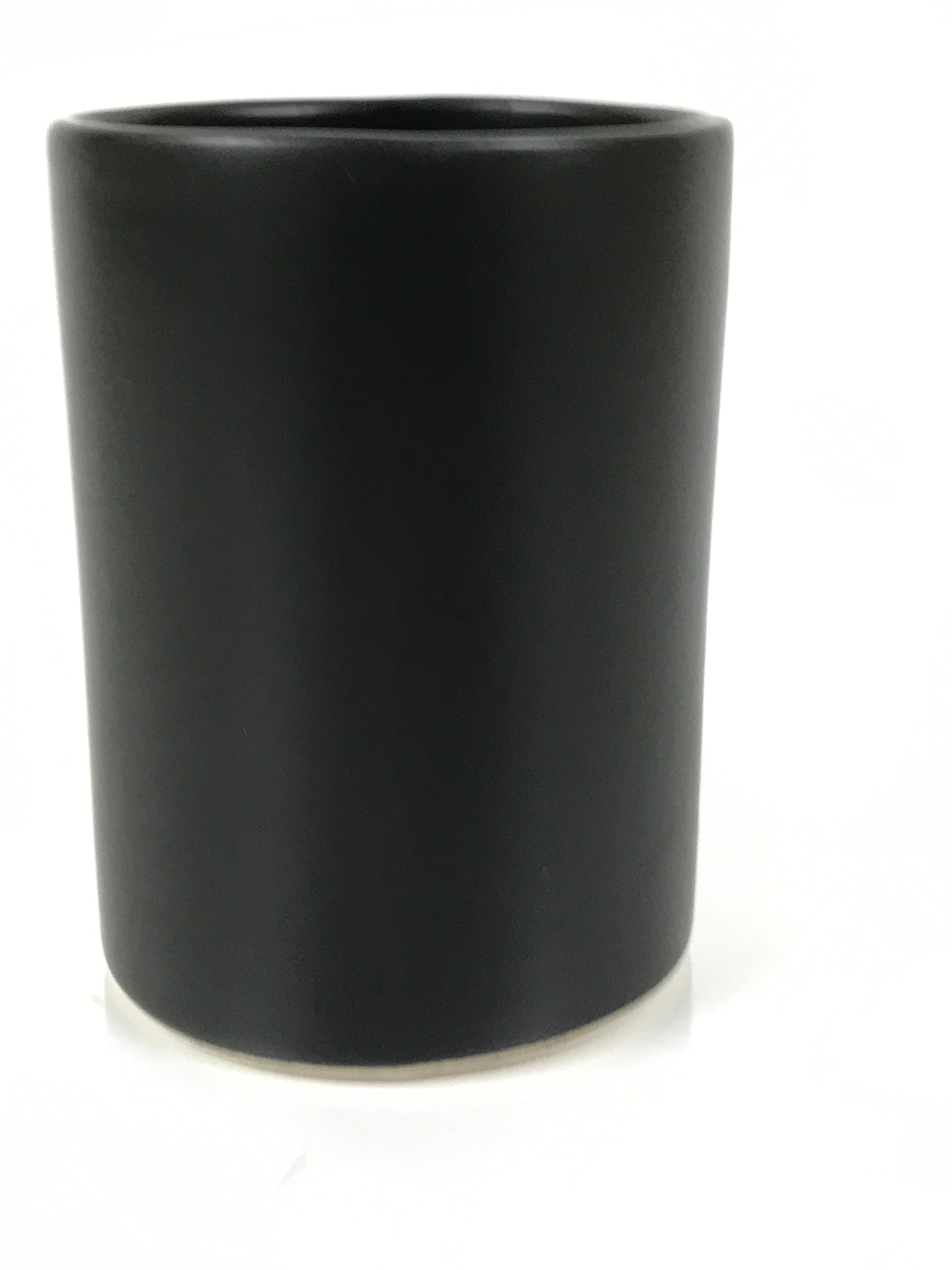 Japanese Ceramic Pottery Flower Vase Vtg Ikebana Arrangement Kabin Black FK204