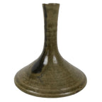 Japanese Ceramic Pottery Flower Vase Vtg Ikebana Kabin Slender Neck Brown FK206