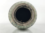Japanese Ceramic Pottery Sake Bottle Vtg Large Pot Spout Gray Green Blue TS919