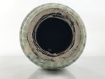 Japanese Ceramic Pottery Sake Bottle Vtg Large Pot Spout Gray Green Blue TS919