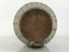 Japanese Ceramic Pottery Sake Bottle Vtg Large Pot Spout Gray Green Blue TS919
