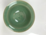 Japanese Ceramic Pottery Small Bowl Vtg Deep Kobachi Celadon Green Kanji Y472